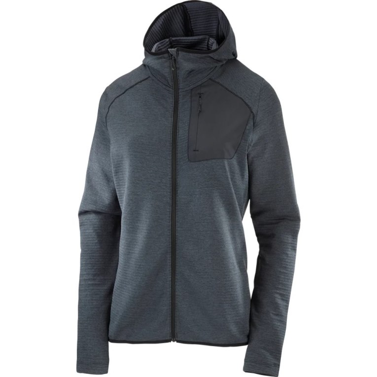 Salomon Essential Lightwarm Hooded Women's Jackets Black | CA 26O93